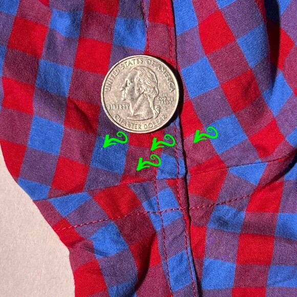 J. Crew Men's Blue Red Plaid Button Down Long Sleeve Shirt Size M - Picture 8 of 11